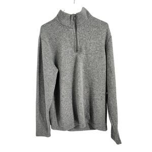 Old Navy Quarter Zip Gray Pullover Sweatshirt Sweater Womens Size Large L